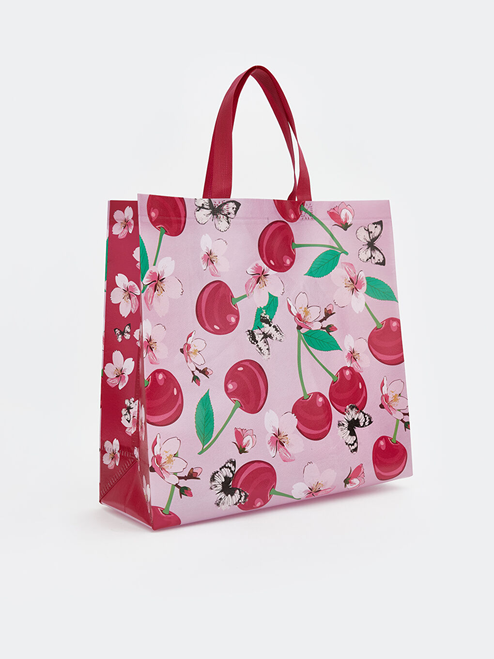 Kiraz Baskılı Alışveriş Çantası-1