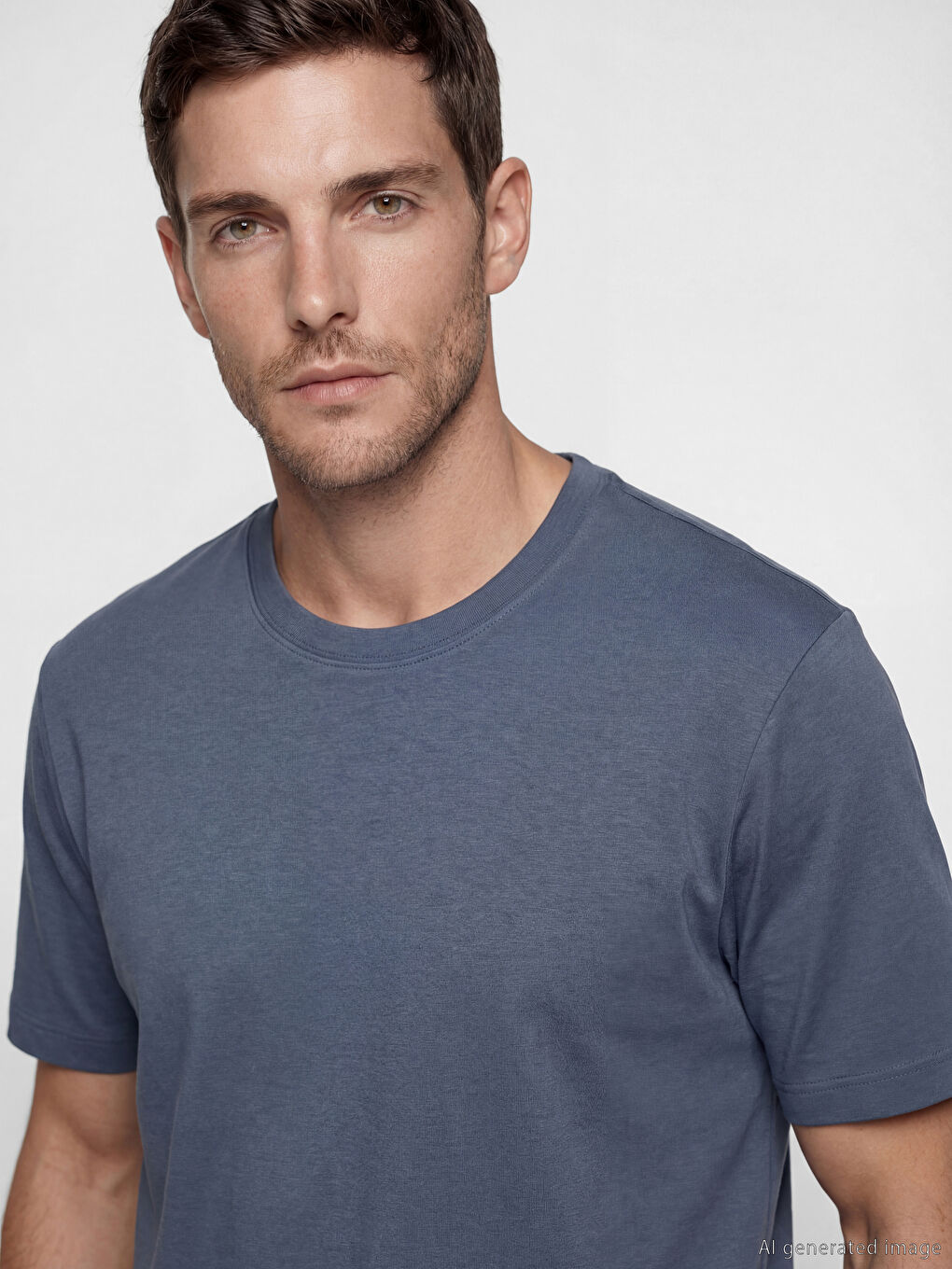 تي شيرت رجالي بياقة دائرية-2