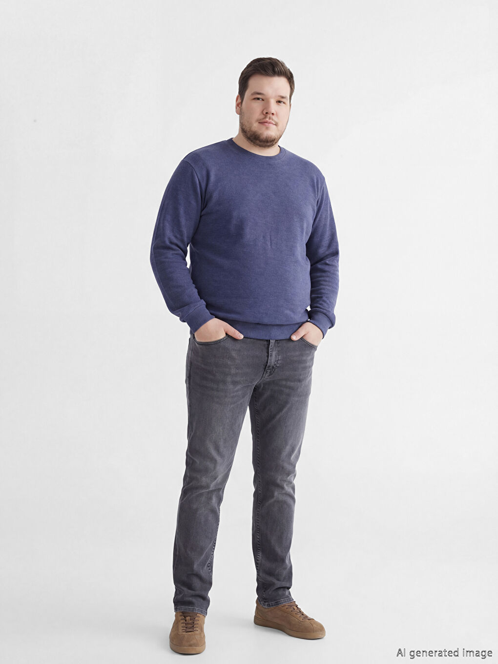 Gri 750 Slim Fit Erkek Jean Pantolon-1