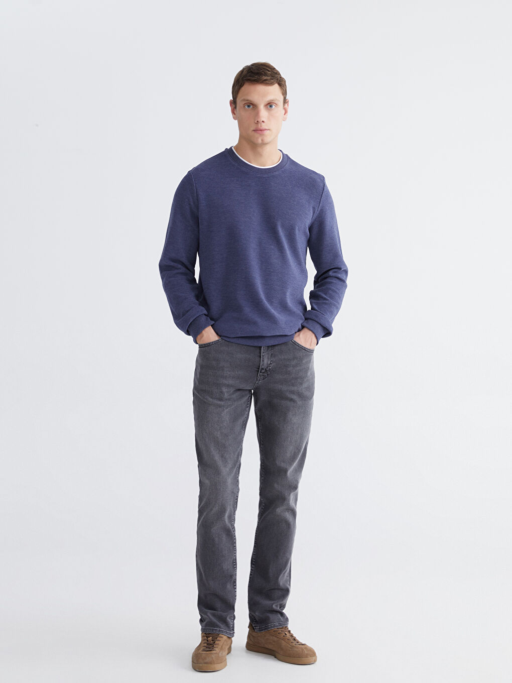 Gri 750 Slim Fit Erkek Jean Pantolon