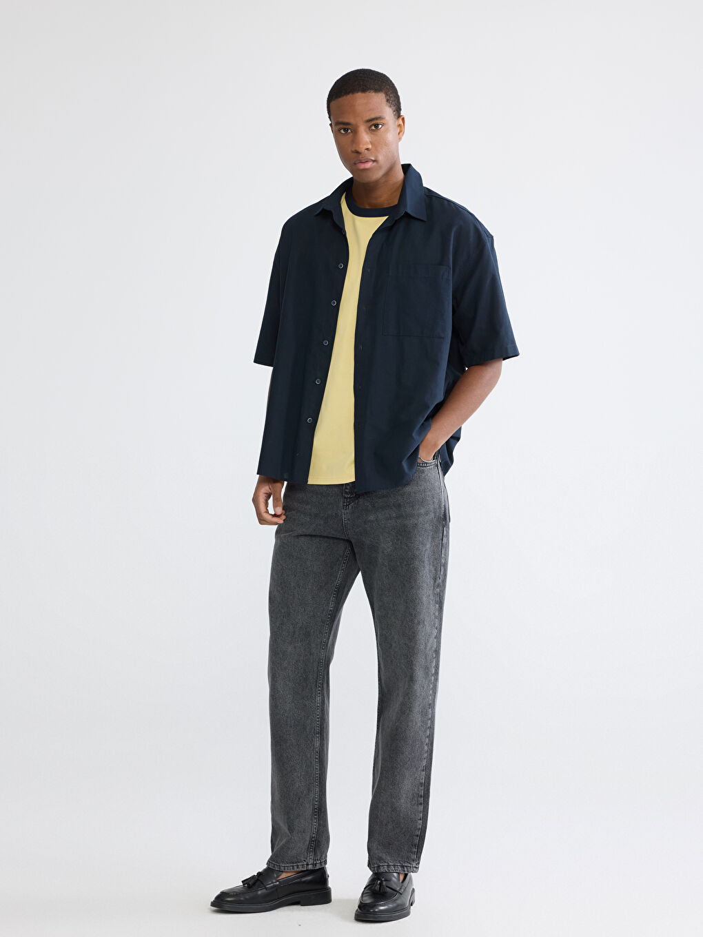 Antrasit 745 Baggy Fit Erkek Jean Pantolon