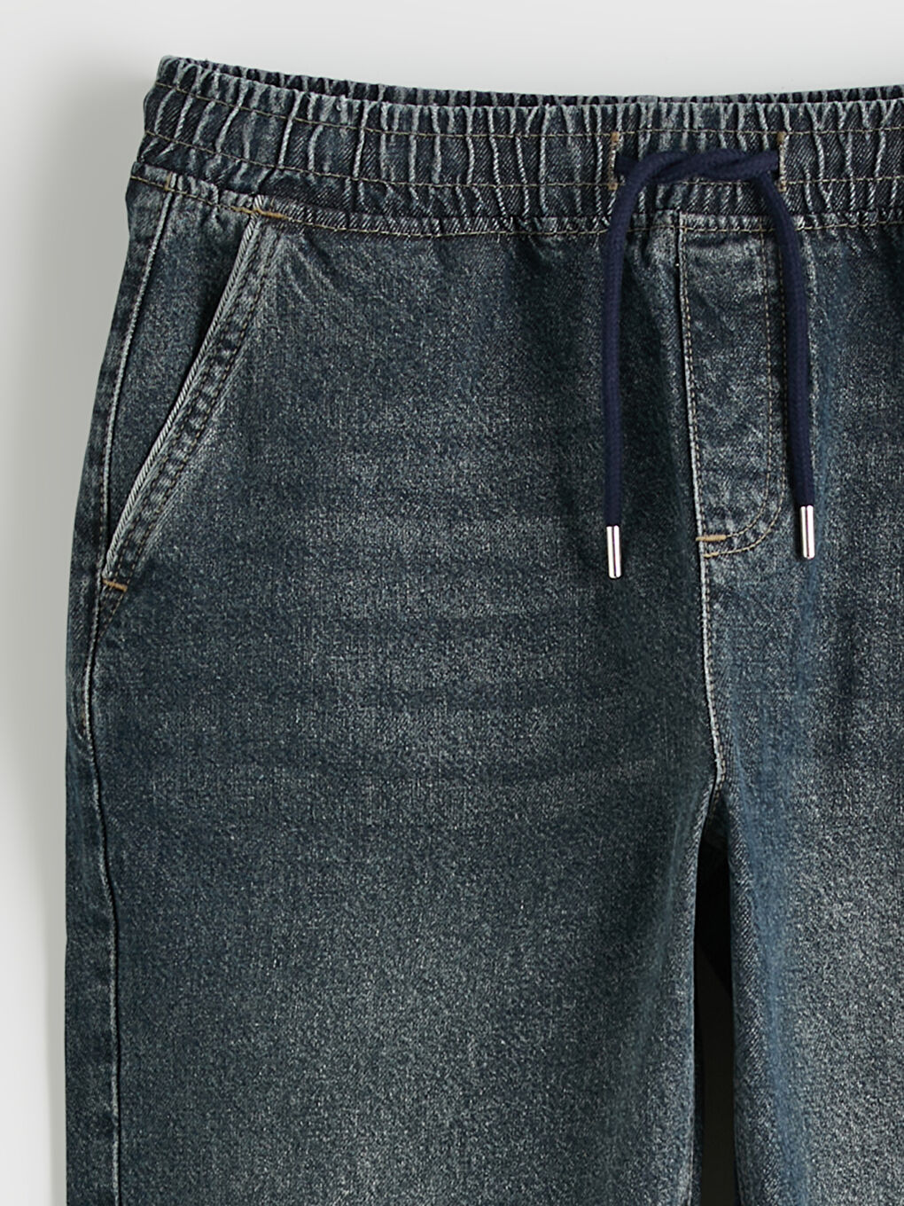 Yeşil Straight Fit Erkek Jean Pantolon-5