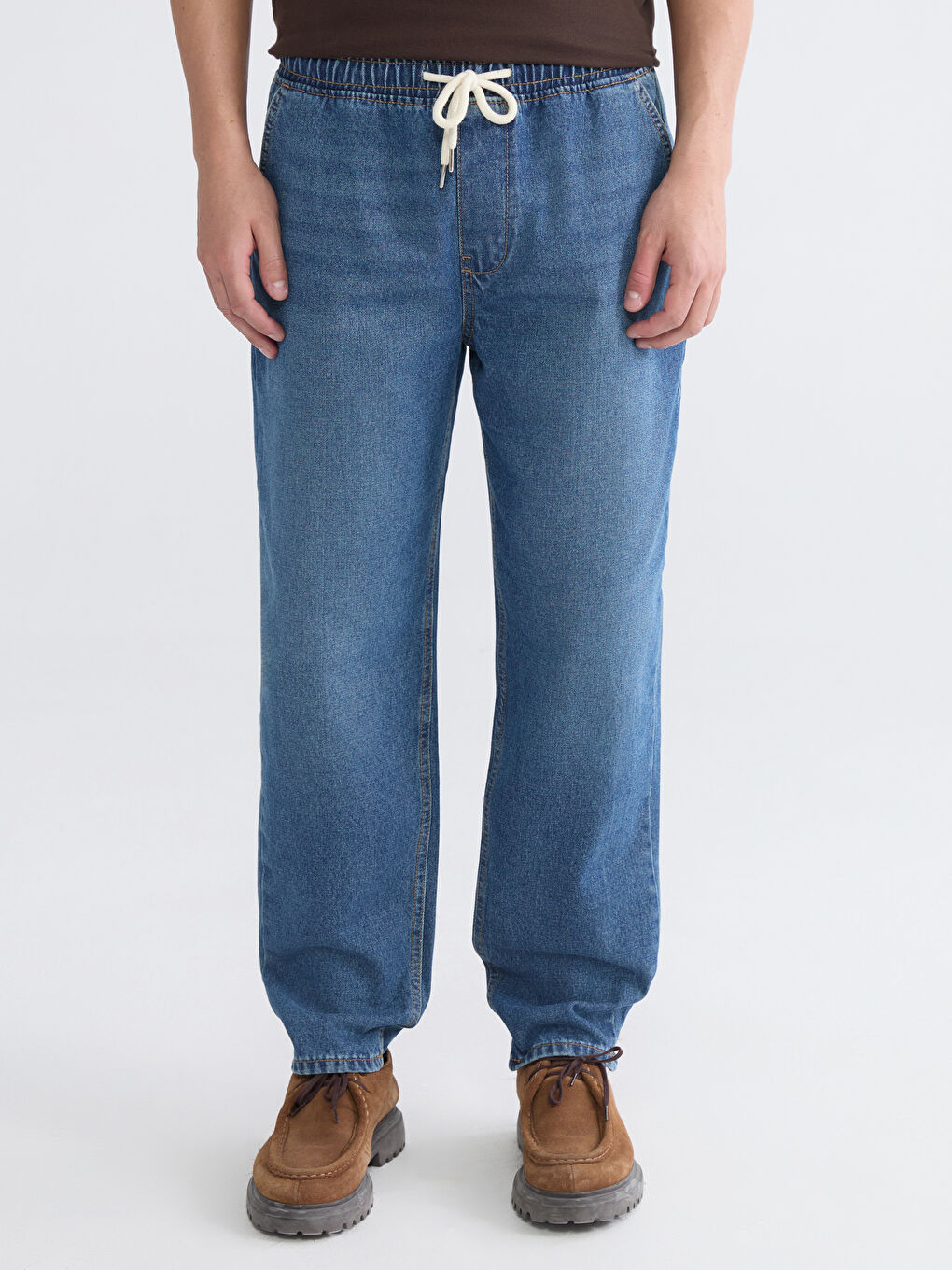 İndigo Loose Fit Erkek Jean Pantolon-1