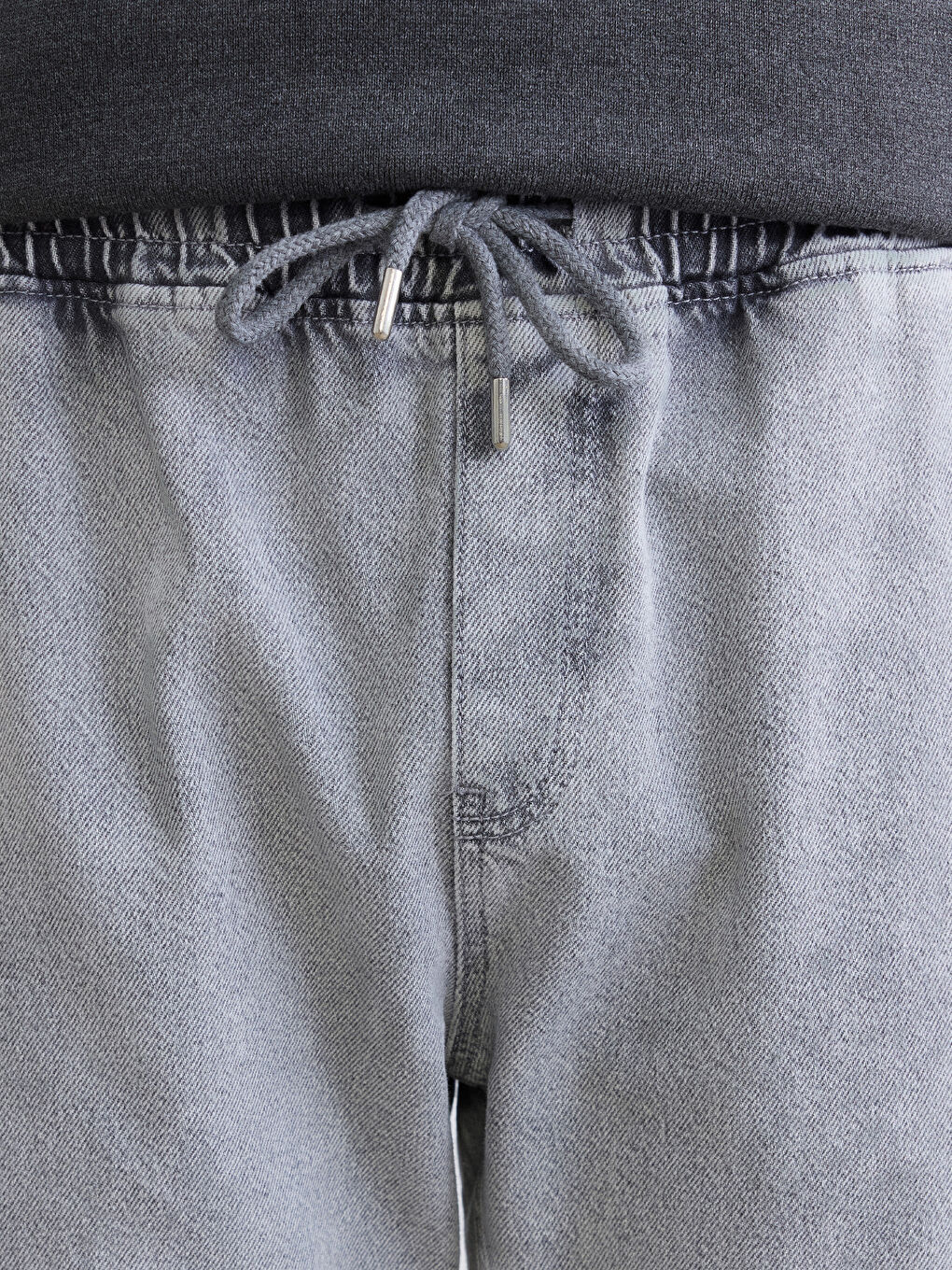 Gri Straight Fit Erkek Jean Pantolon-2