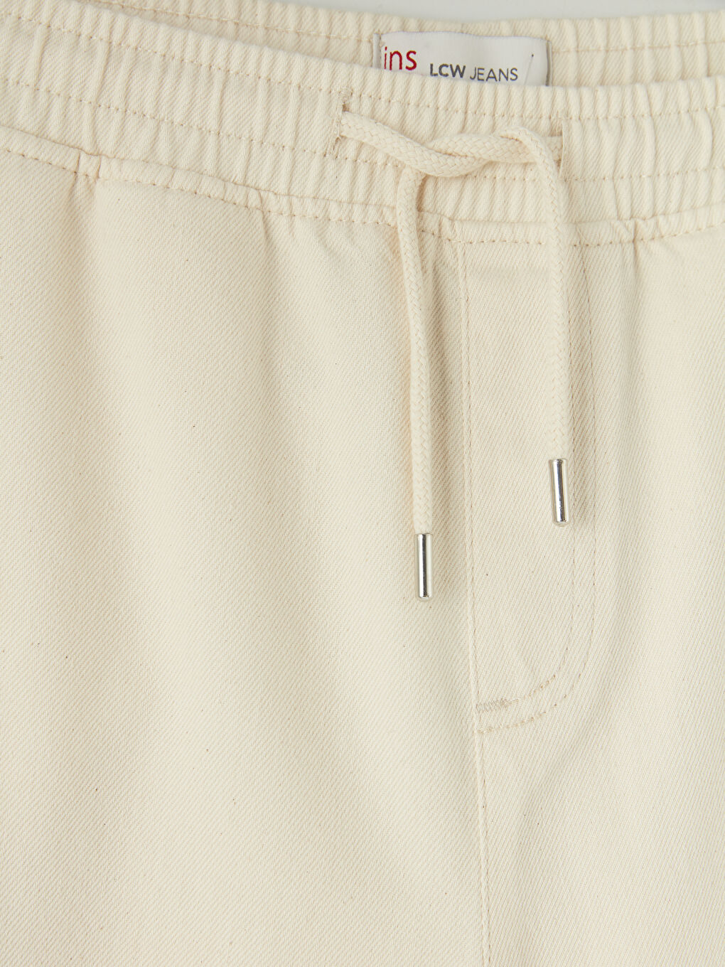 Bej Baggy Fit Erkek Jean Pantolon-2