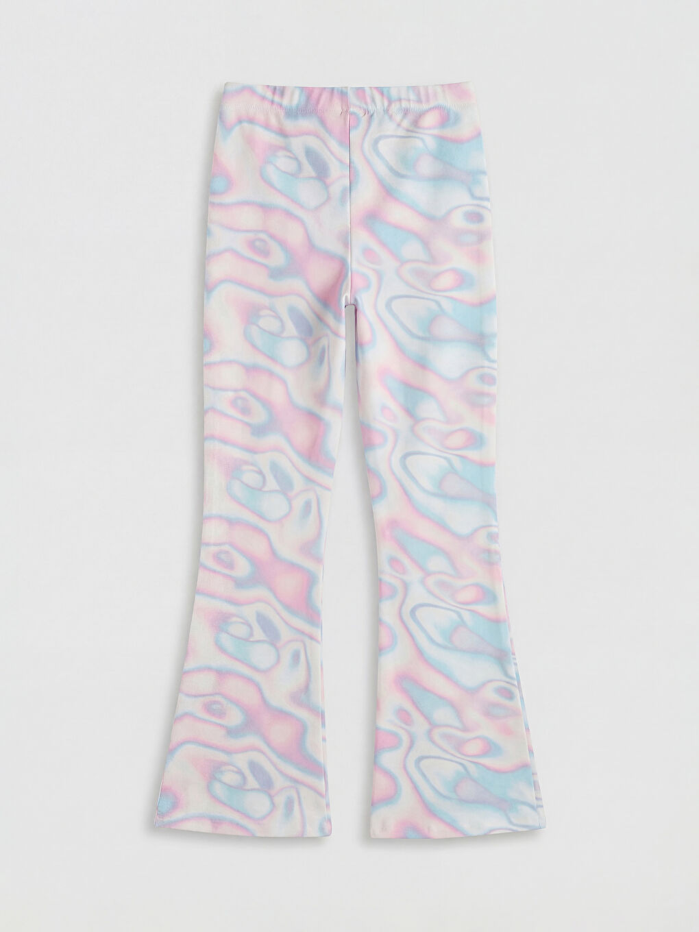 Karışık Batik Desenli Kız Çocuk İspanyol Paça Tayt-1