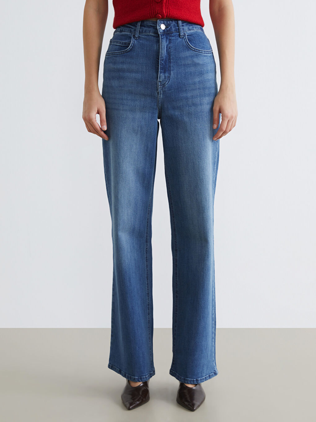 Wideleg Women's Jean Pants-1