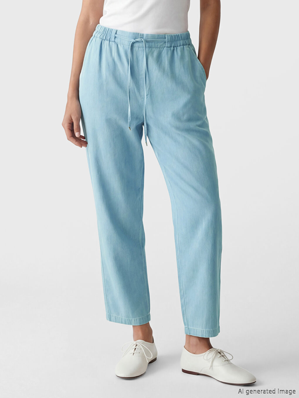 Elastic Waist Mom Fit Women's Jeans-1