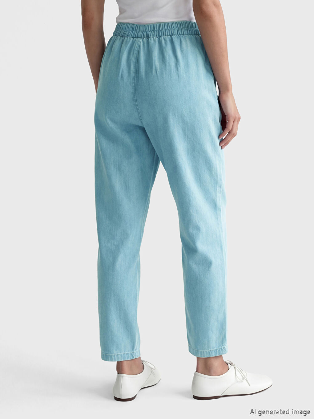 Elastic Waist Mom Fit Women's Jeans-2