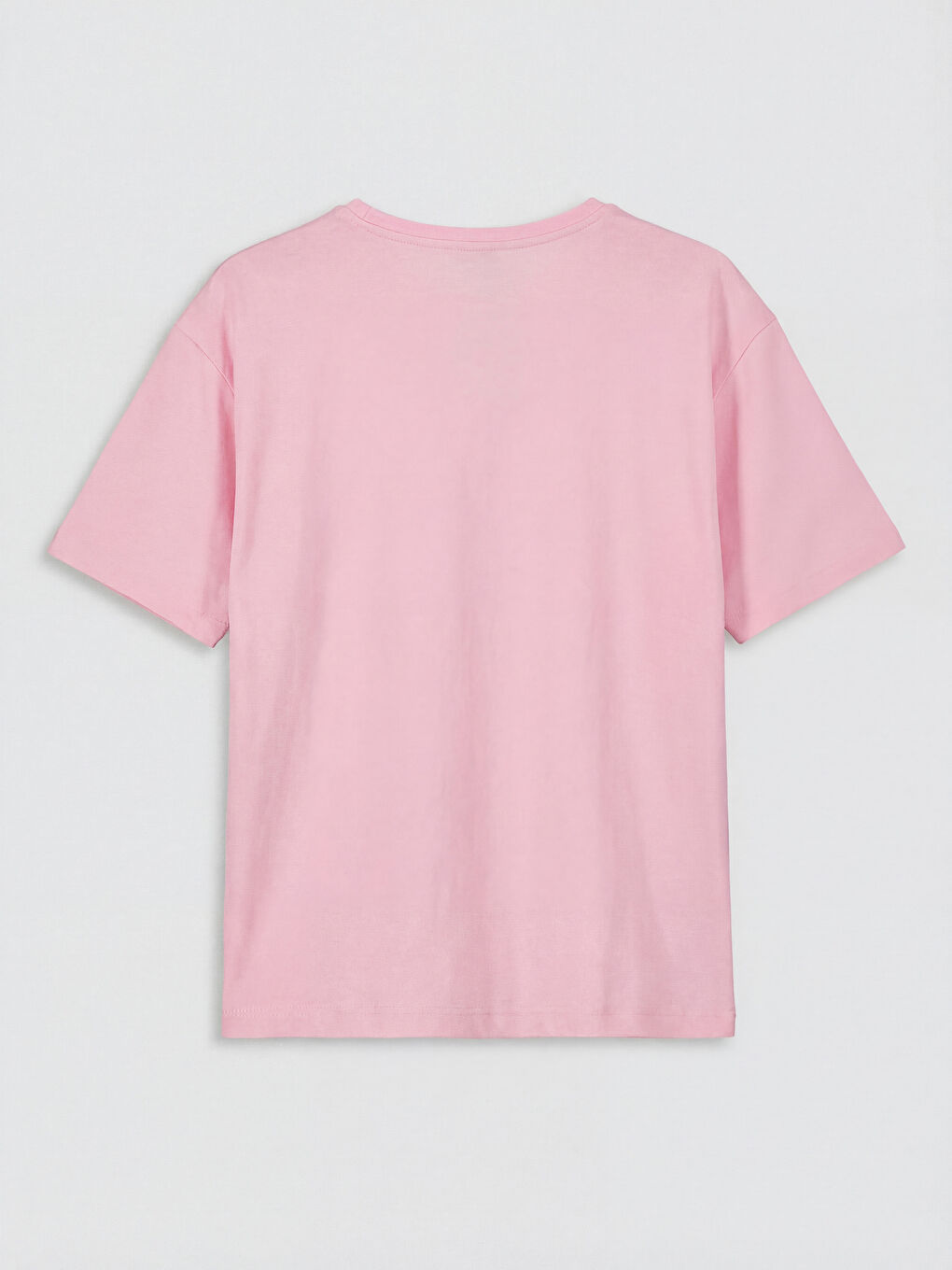 Pembe Bisiklet Yaka Desenli Kız Çocuk 2'li Tişört-2