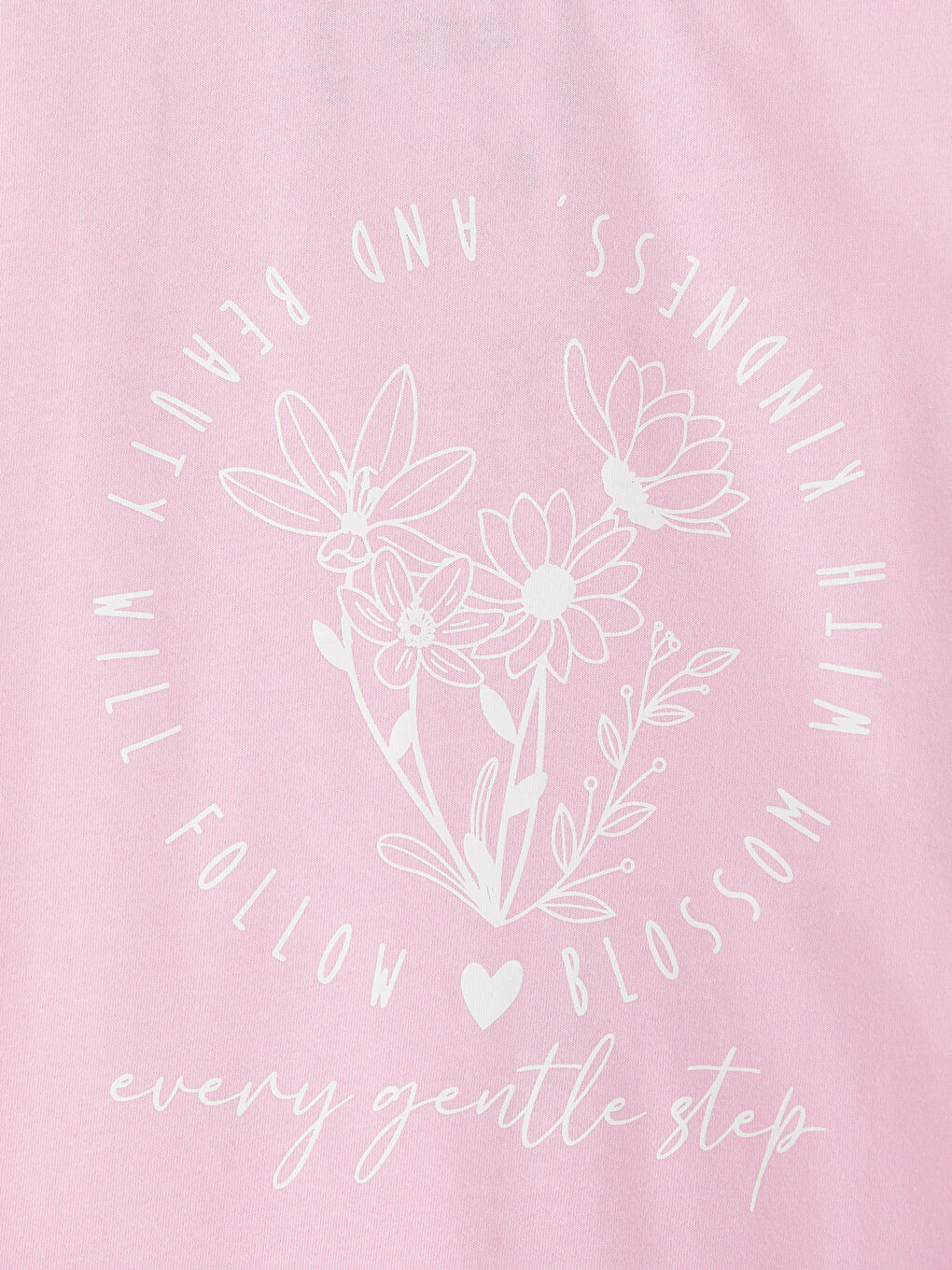 Pembe Bisiklet Yaka Desenli Kız Çocuk 2'li Tişört-5