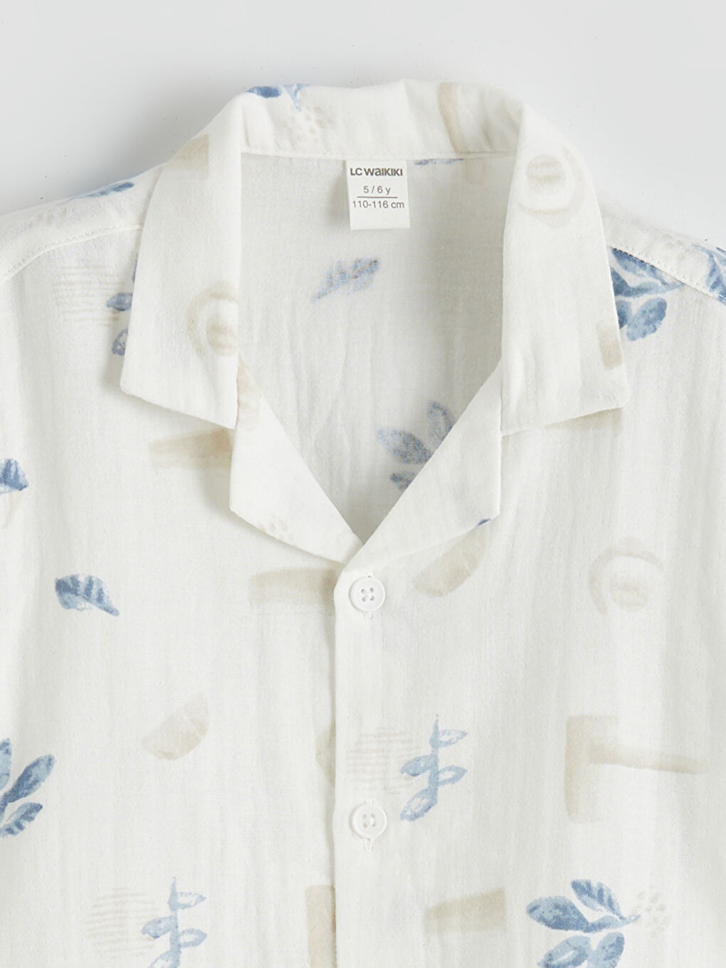 Patterned Poplin Shirt for Boys-1