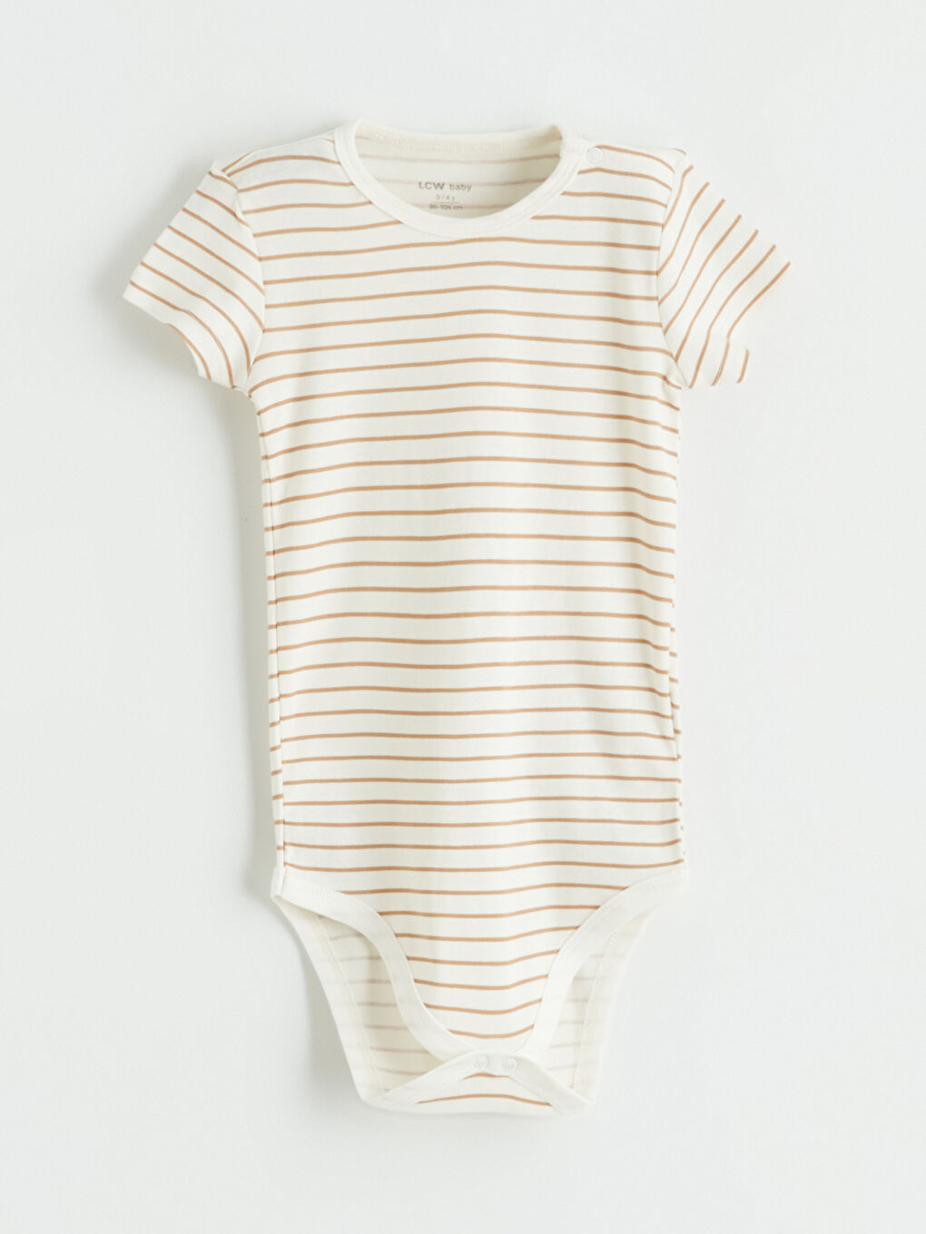 Kahverengi  Bisiklet Yaka Erkek Bebek Çıtçıtlı Body 2'li-4