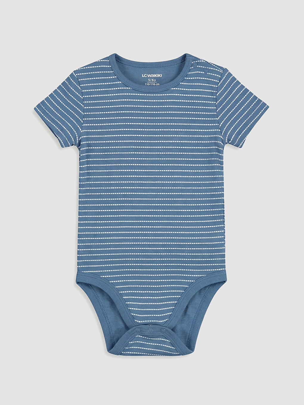 Mavi Desenli Erkek Bebek Kısa Kollu Çıtçıtlı Body 3'lü-1