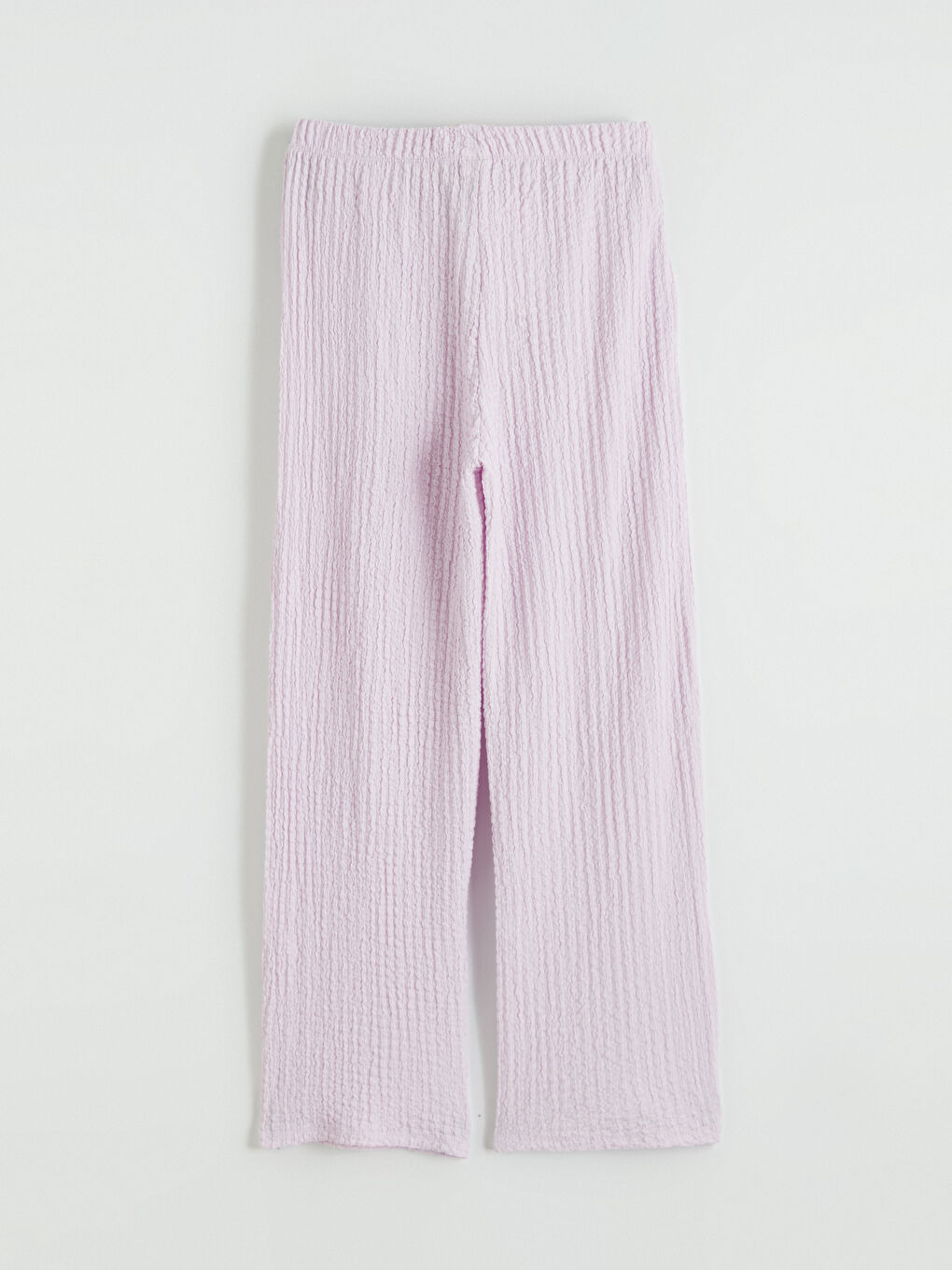 Lila Beli Lastikli Bağlama Detaylı Kız Çocuk Pantolon-2