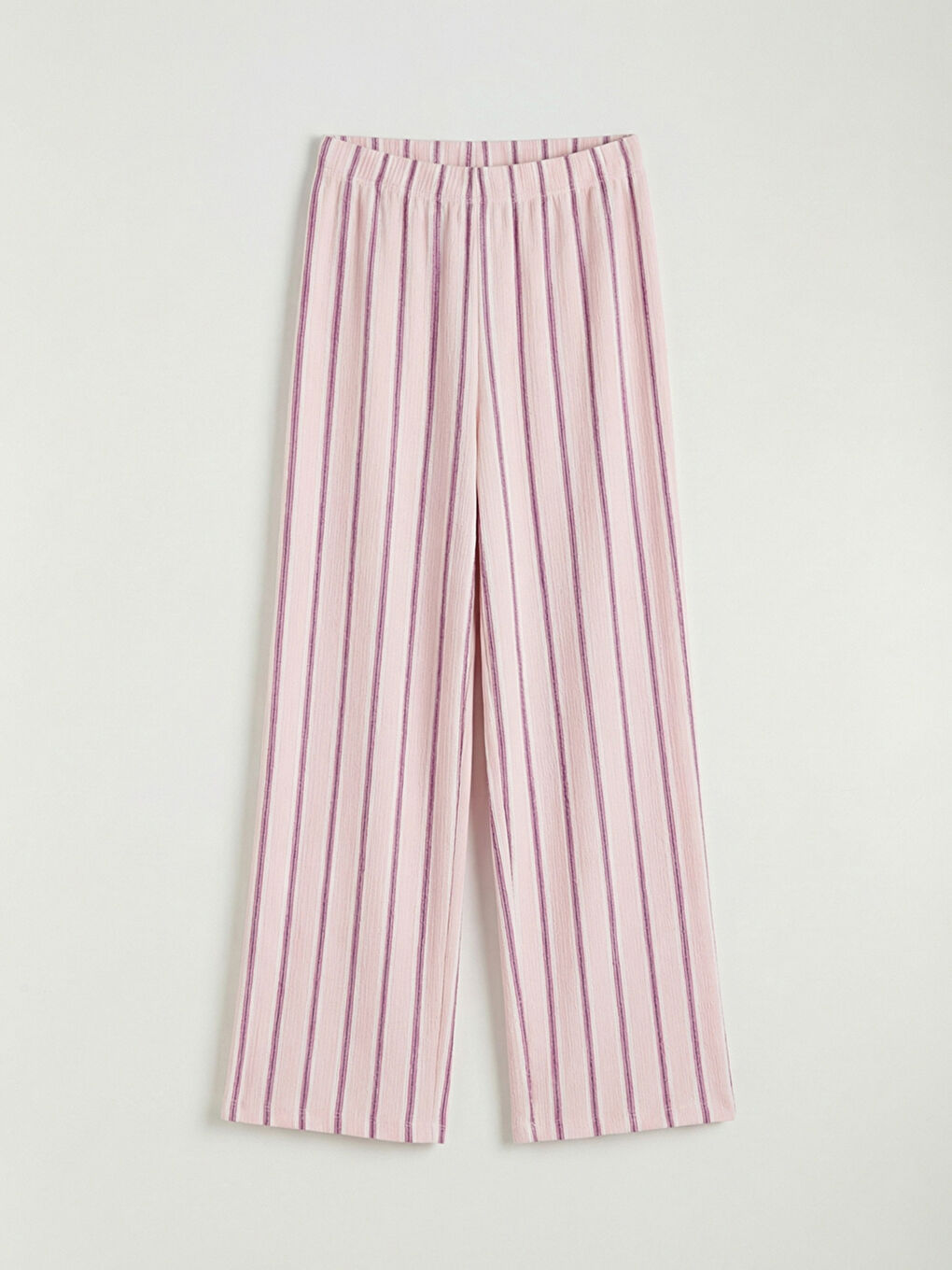 Pembe Beli Lastikli Çizgili Kız Çocuk Eşofman Altı