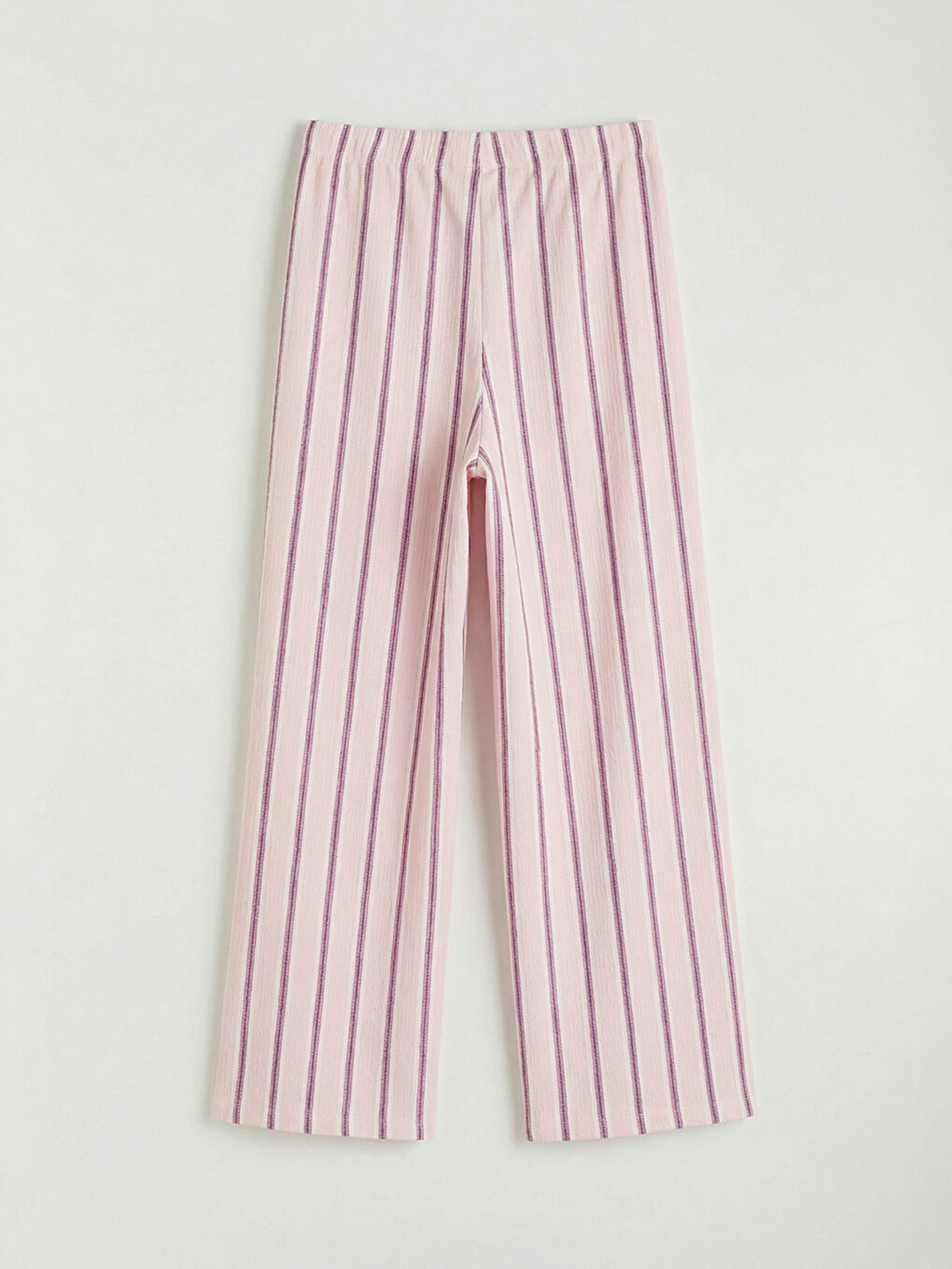 Pembe Beli Lastikli Çizgili Kız Çocuk Eşofman Altı-1