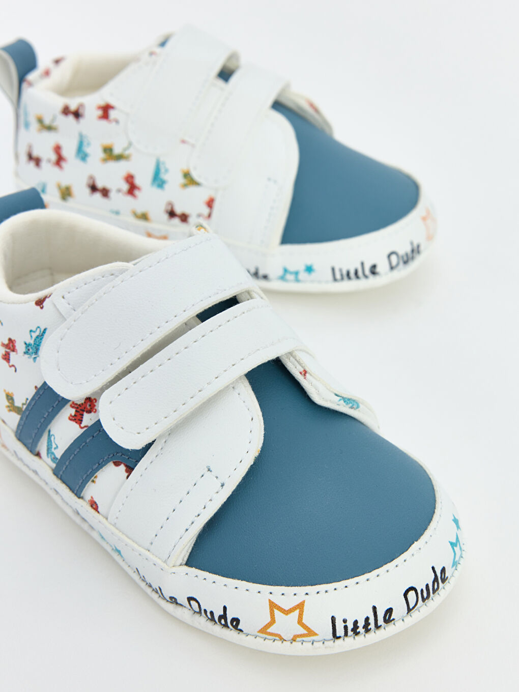 Beyaz Erkek Bebek Yürüme Öncesi Ayakkabı-2