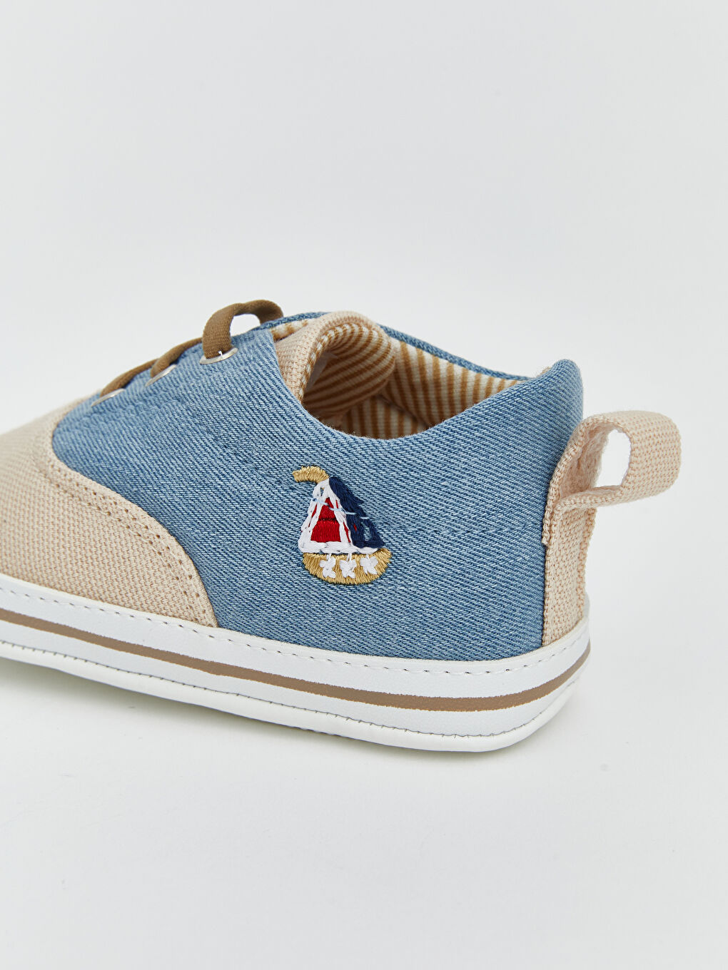 Mavi Bağcıklı Erkek Bebek İlk Adım Ayakkabısı-4