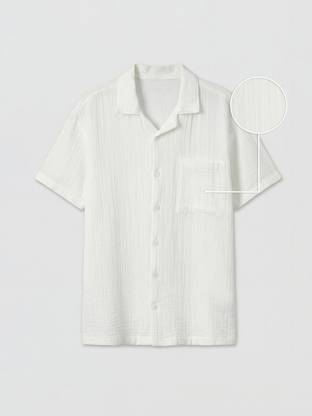 Short Sleeve Boys' Muslin Shirt