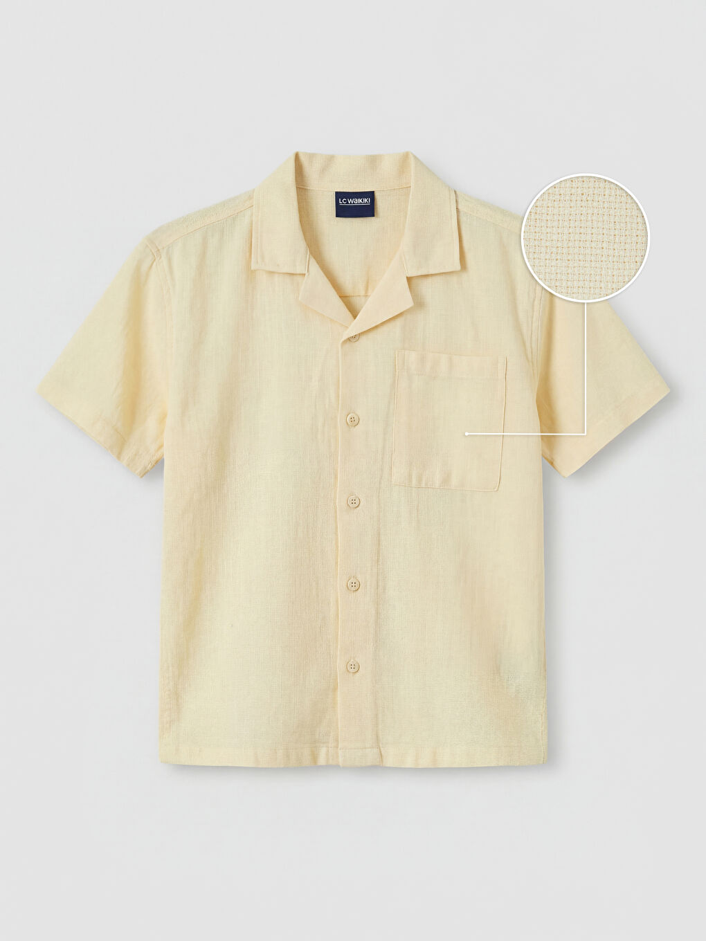 Ekru Resort Yaka Armürlü Erkek Çocuk Gömlek