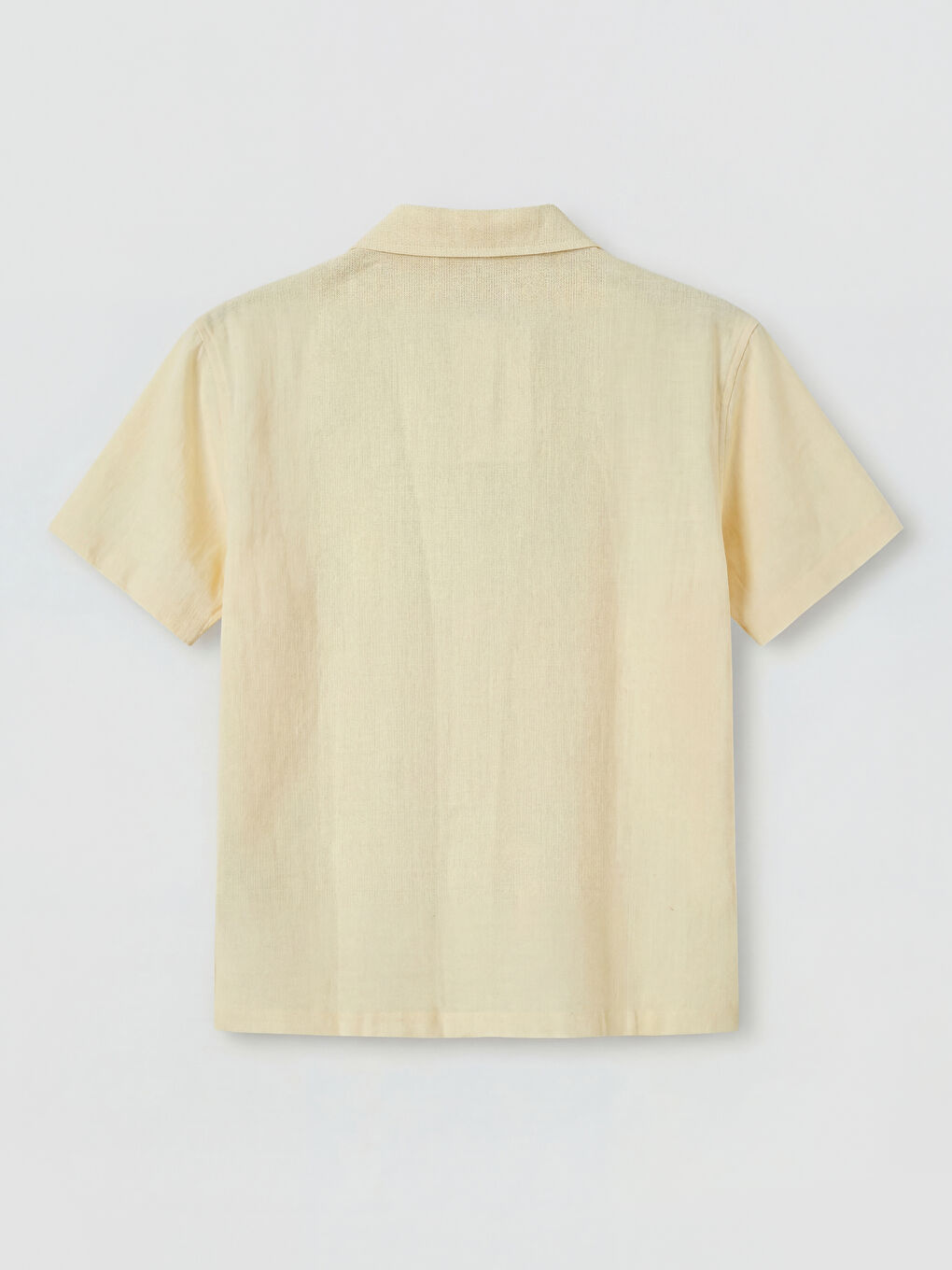 Ekru Resort Yaka Armürlü Erkek Çocuk Gömlek-1