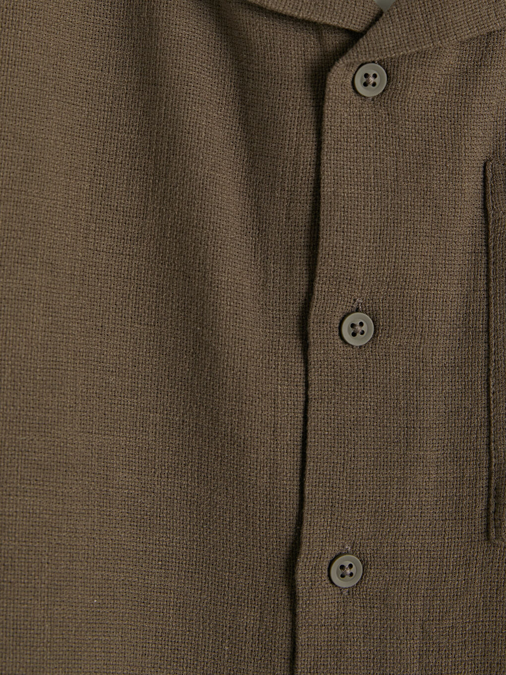 Kahverengi Resort Yaka Armürlü Erkek Çocuk Gömlek-2