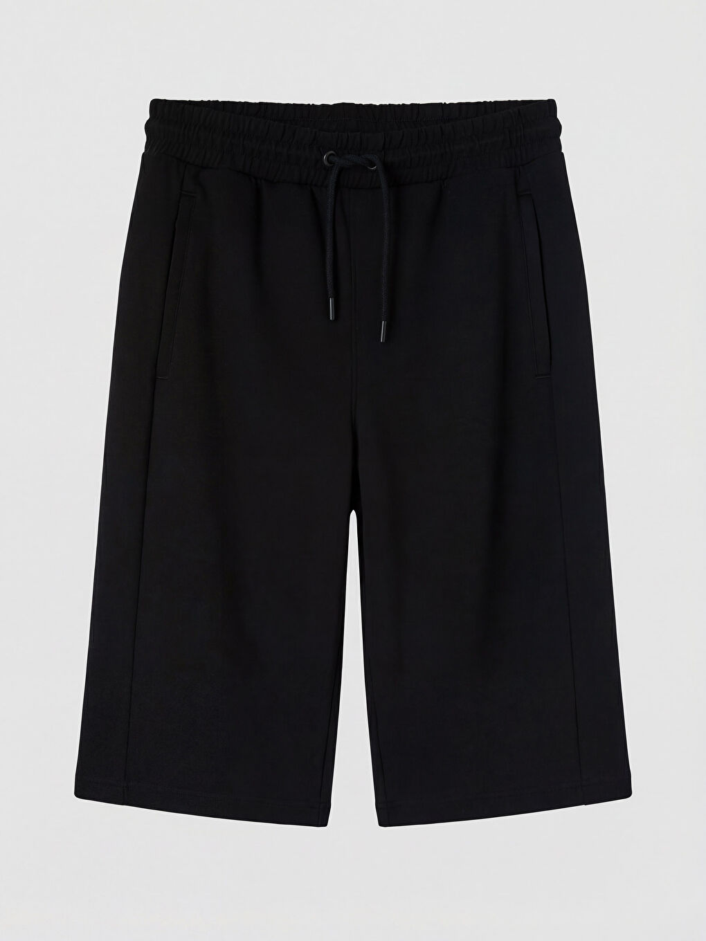 Siyah Standart Kalıp Erkek Roller Şort