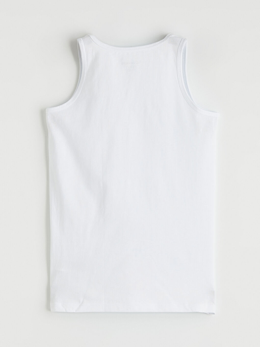 Beyaz Bisiklet Yaka Baskılı Erkek Çocuk Atlet 2'li-6