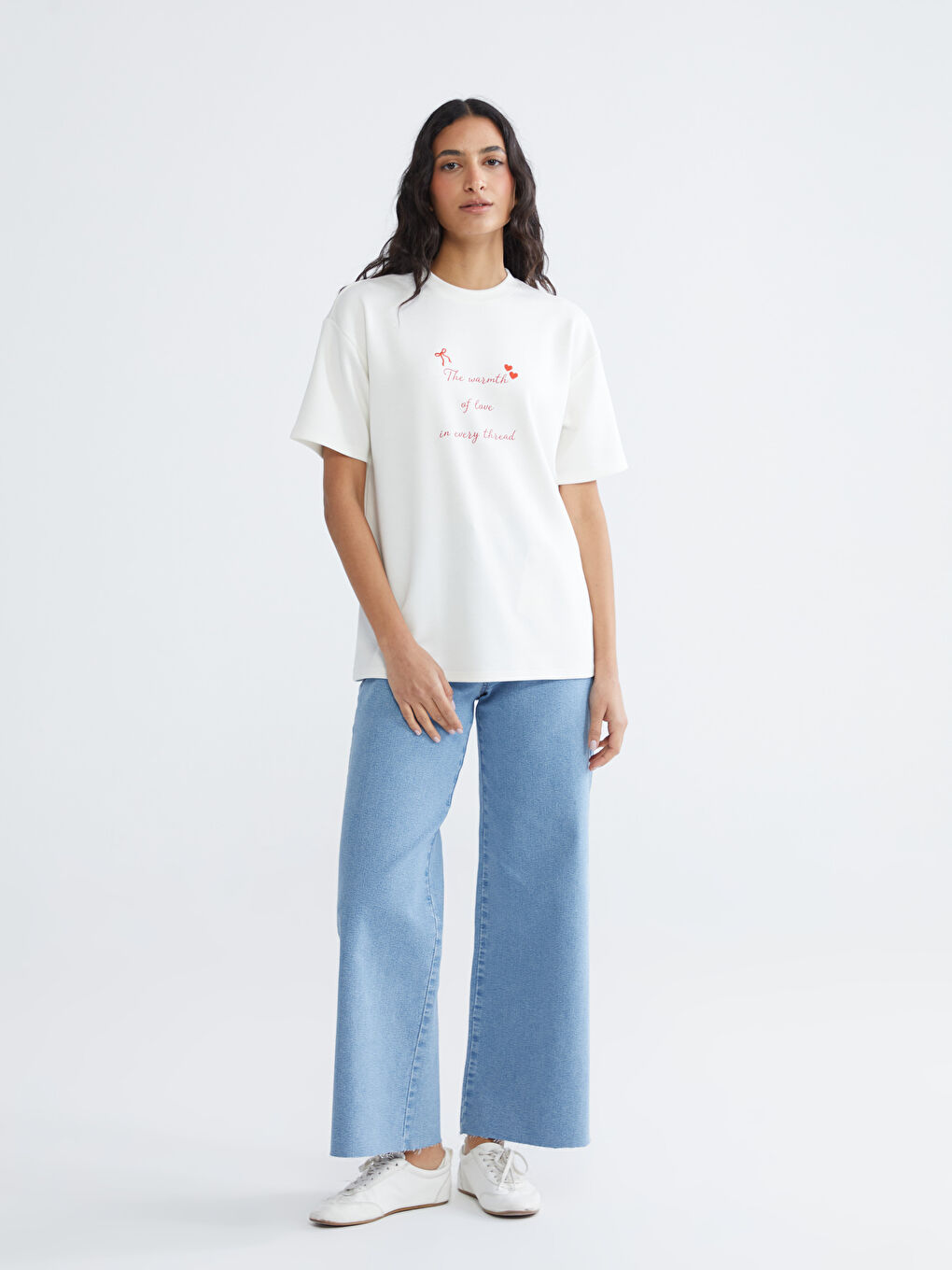 მაღალი ყელიანი ბეჭდური ქალის მაისური-1