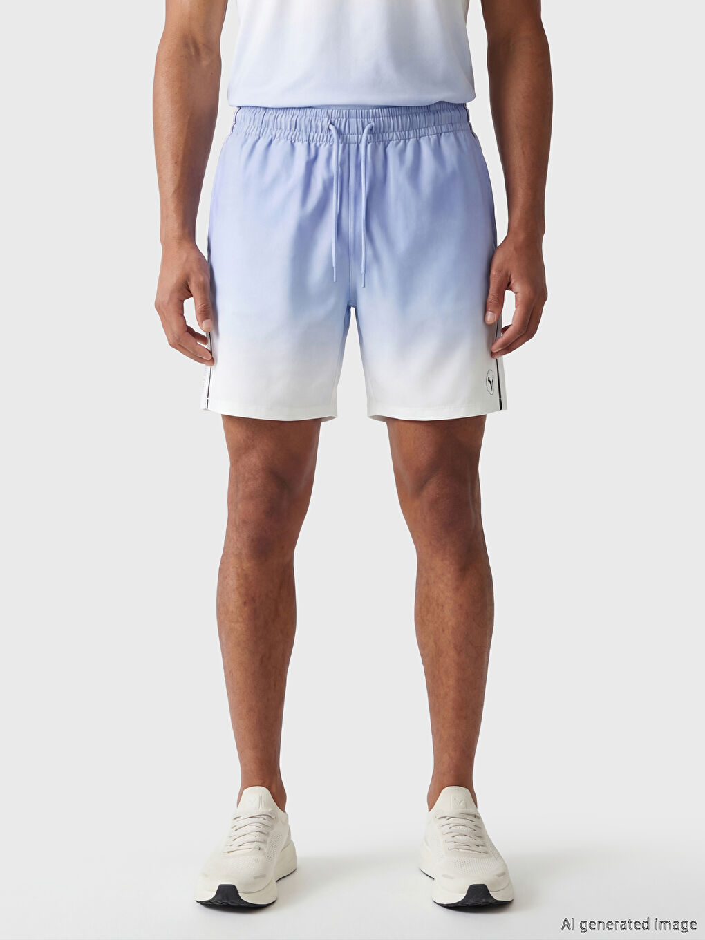 Lila Regular Fit Beli Lastikli Baskılı Erkek Spor Şort-1