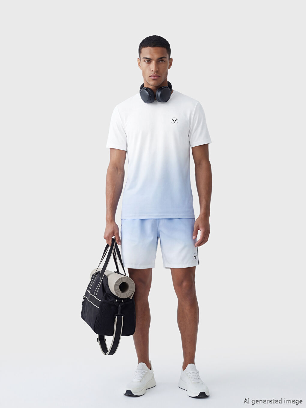 Rundhalsausschnitt Bedrucktes Herren T-Shirt-1