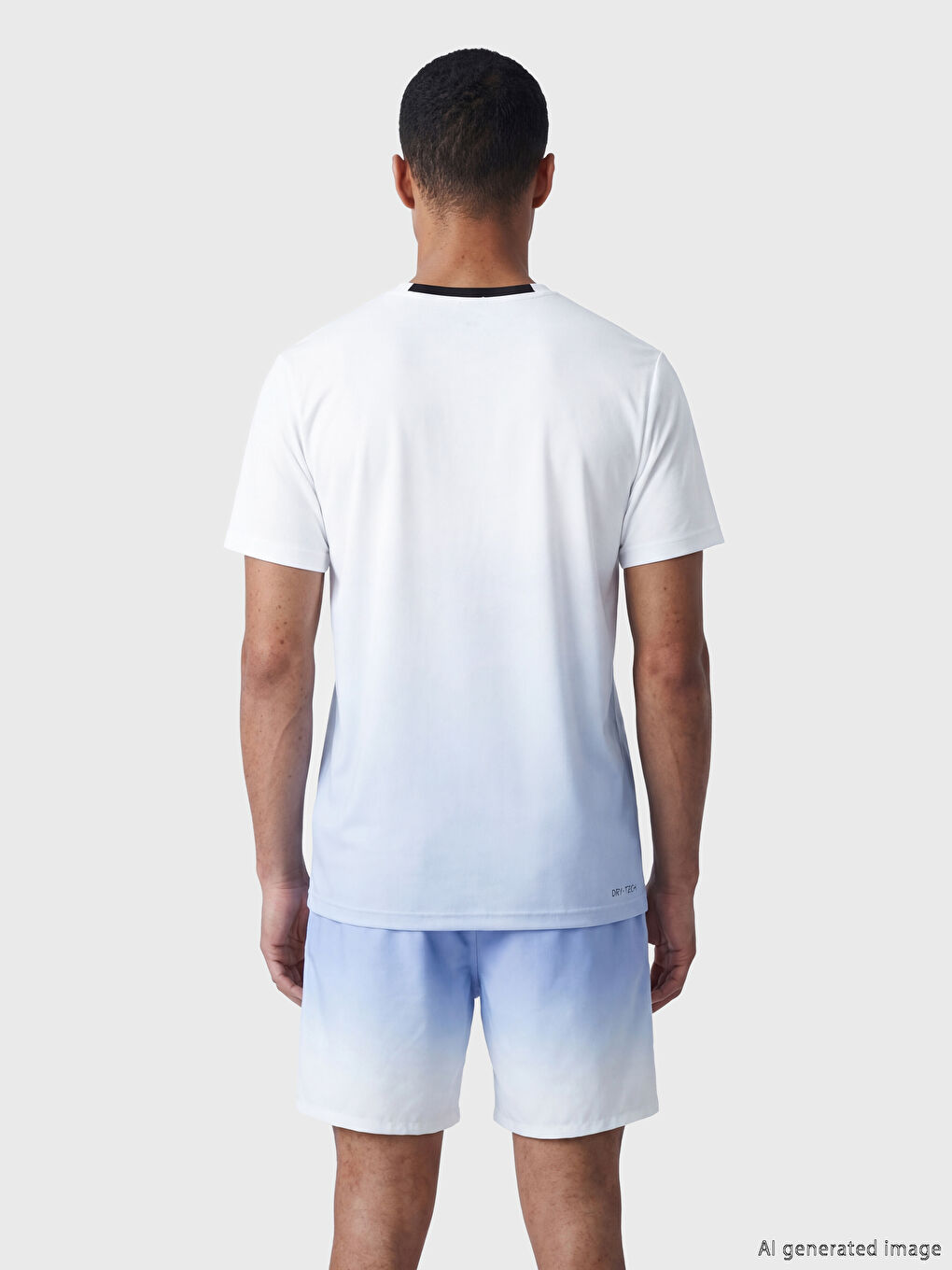 Rundhalsausschnitt Bedrucktes Herren T-Shirt-3