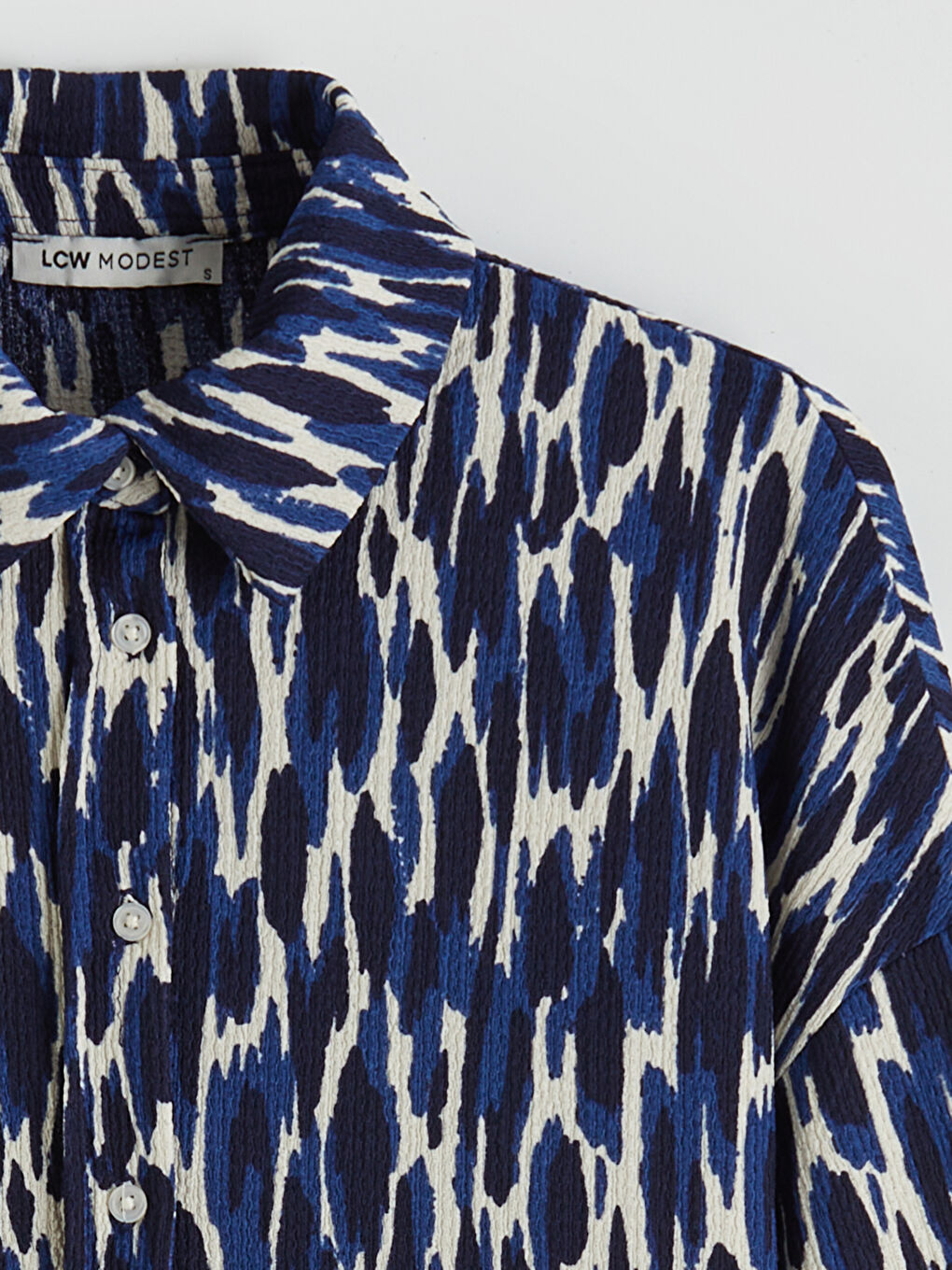 Patterned Oversize Women's Shirt-5