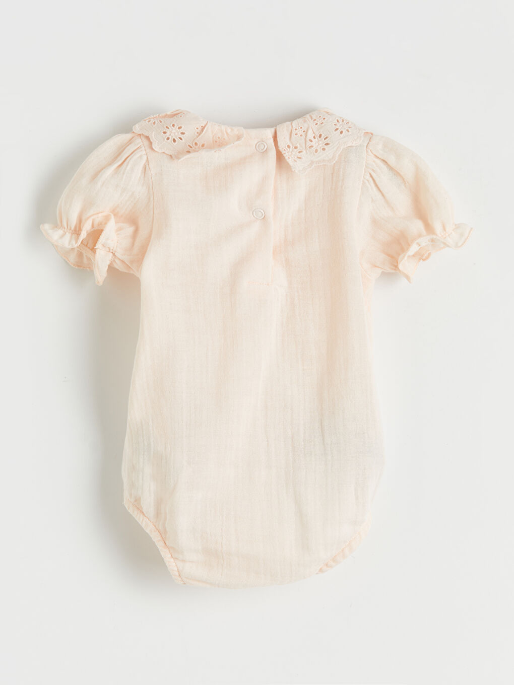 Pembe Kız Bebek Fırfırlı Müslin Çıtçıtlı Body ve Şort-2