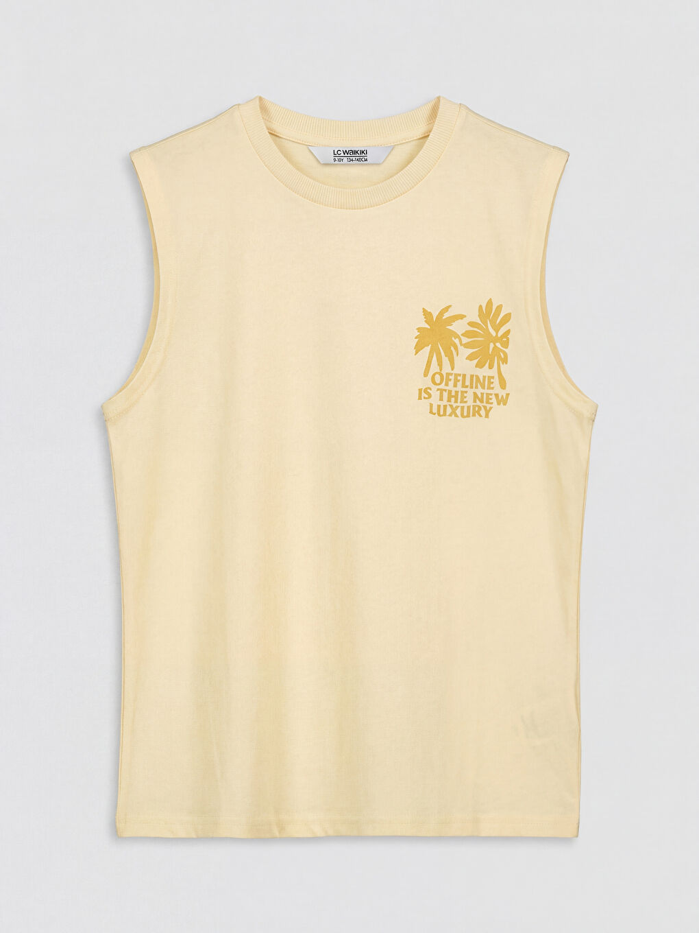 Sarı Bisiklet Yaka Baskılı Erkek Çocuk Atlet-1