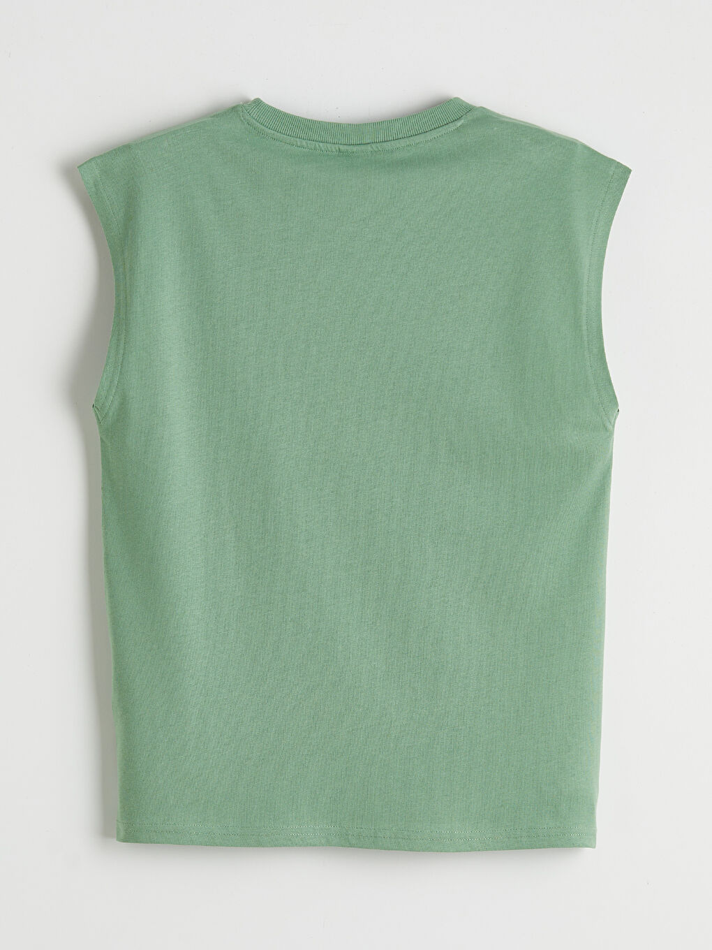 Yeşil Bisiklet Yaka NYC Baskılı Erkek Çocuk Atlet-1