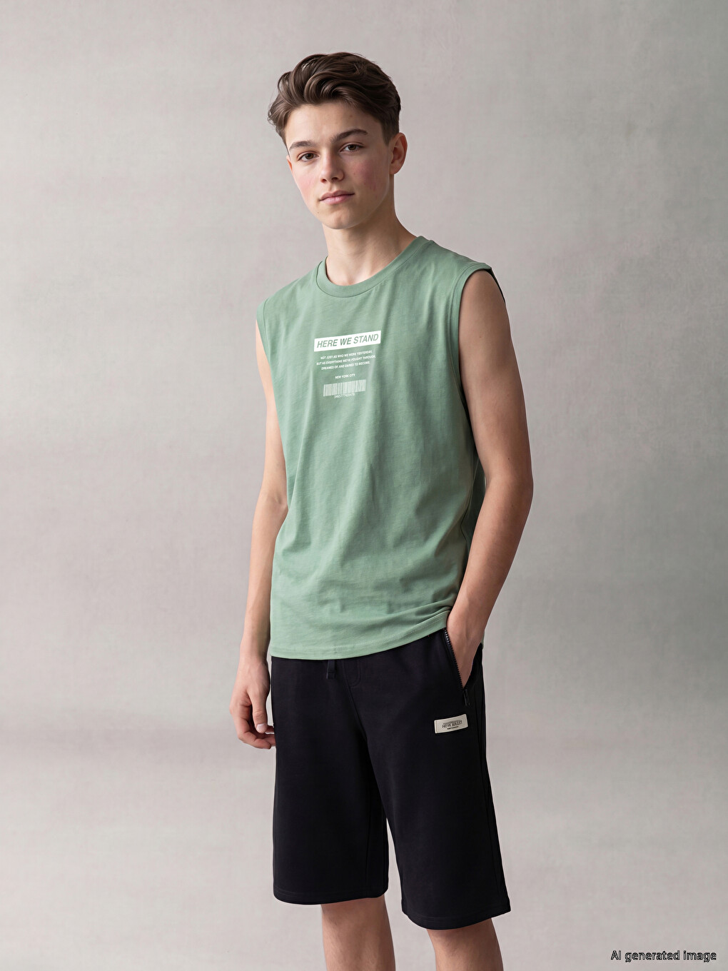 Crew Neck NYC Printed Boys' Tank Top