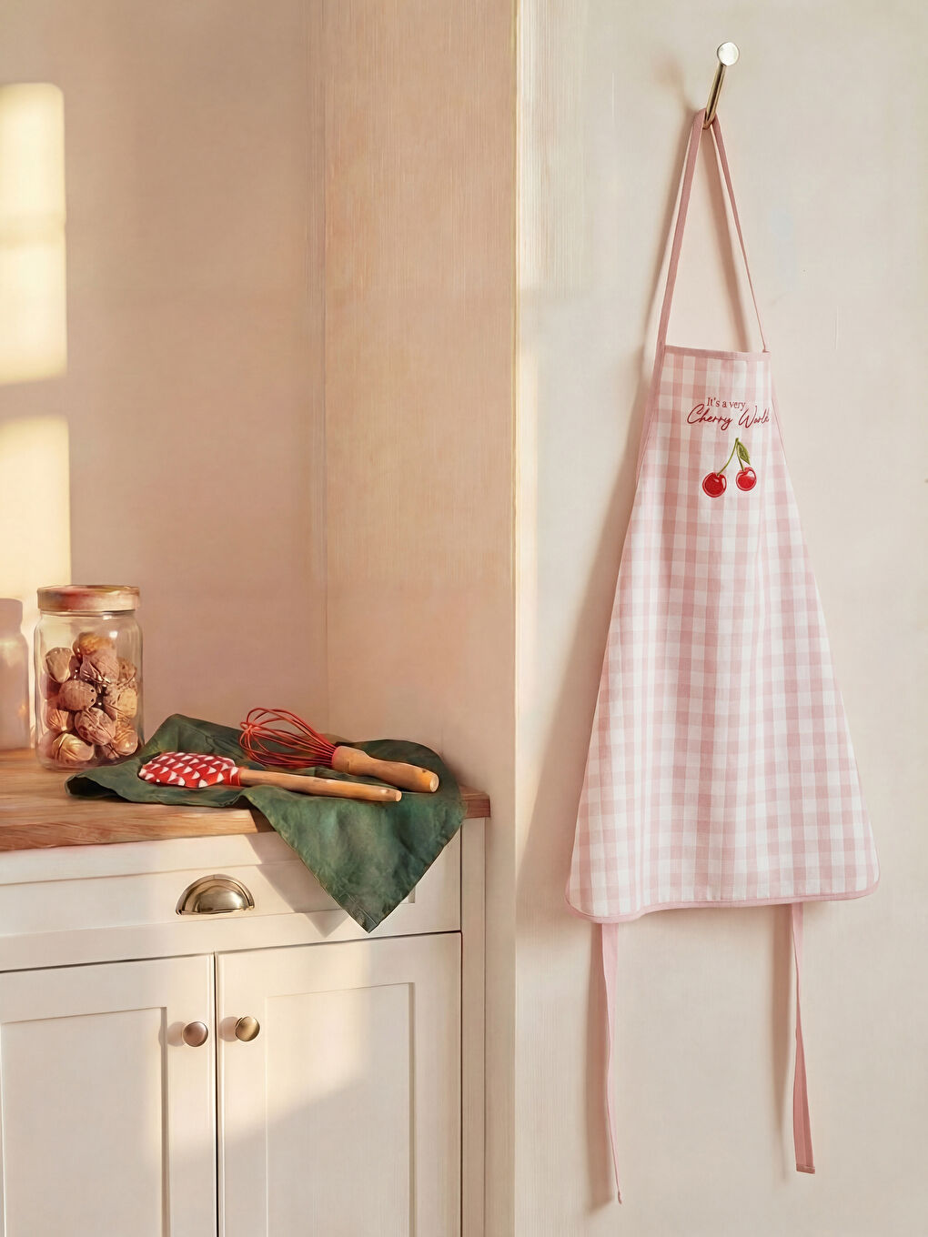 Karışık Kiraz Baskılı Mutfak Önlüğü