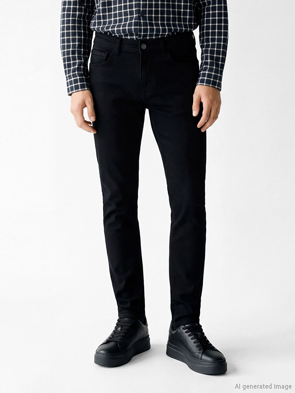 Siyah 760 Slim Fit Erkek Jean Pantolon-1
