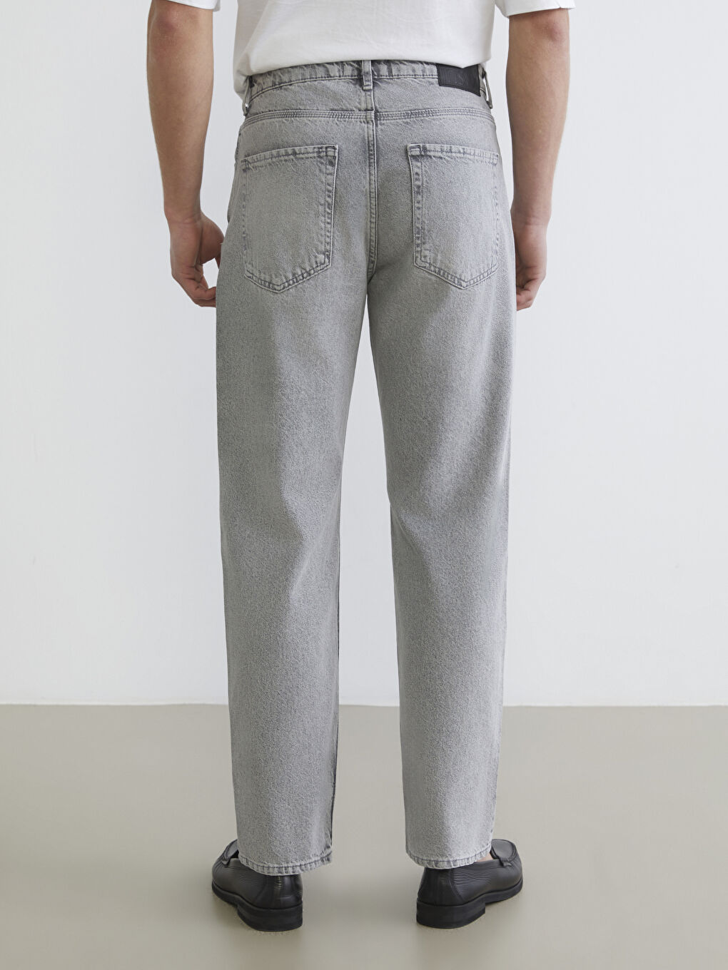 Gri 745 Baggy Fit Erkek Jean Pantolon-3