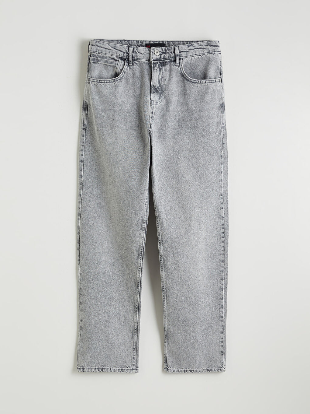 Gri 745 Baggy Fit Erkek Jean Pantolon-4