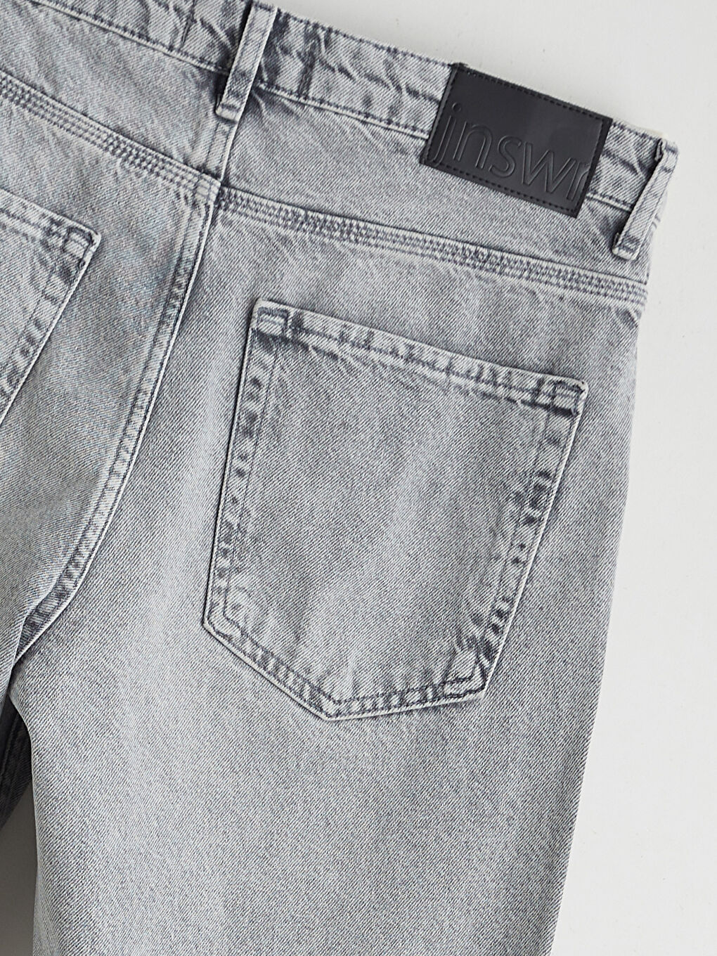 Gri 745 Baggy Fit Erkek Jean Pantolon-5