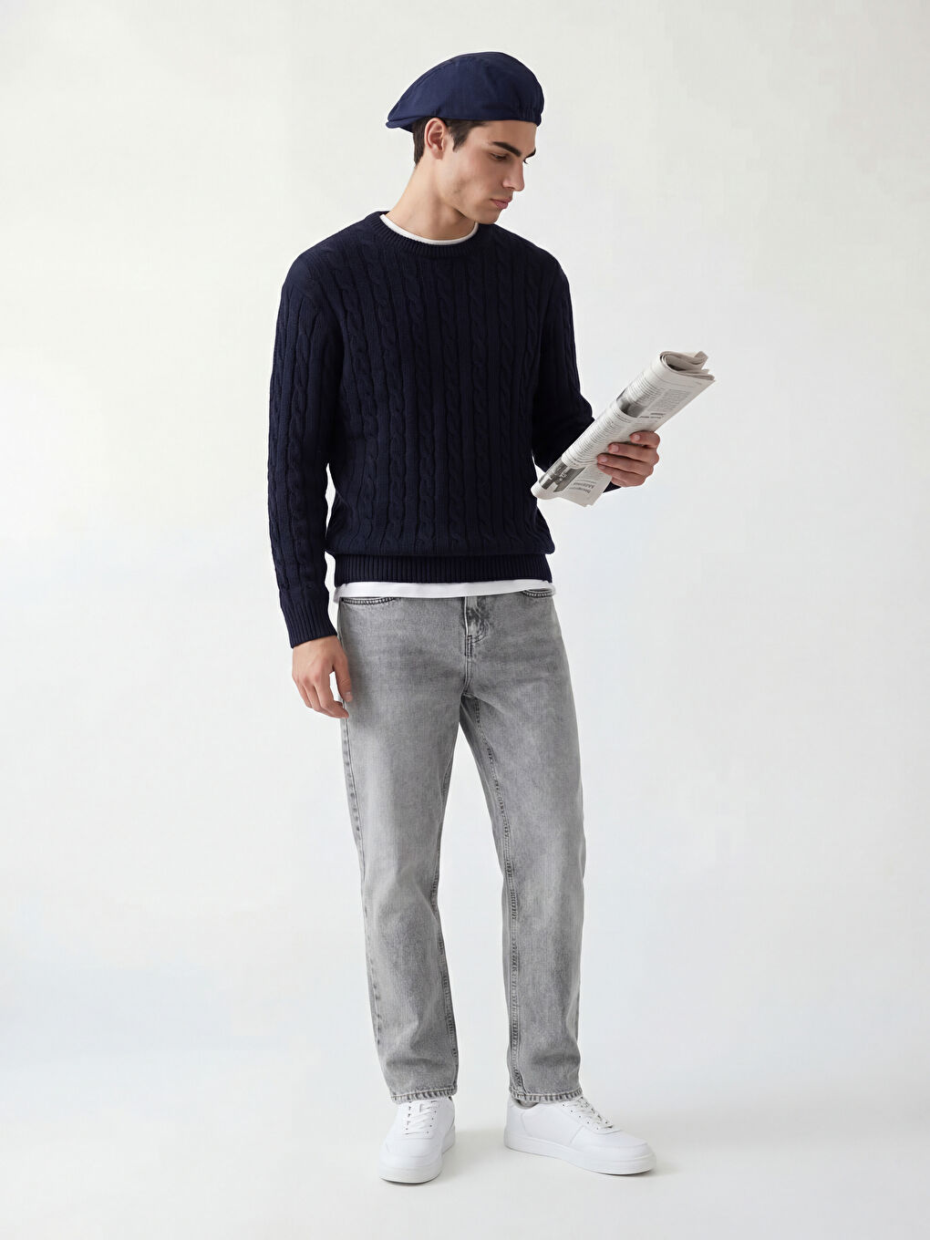 Gri 745 Baggy Fit Erkek Jean Pantolon