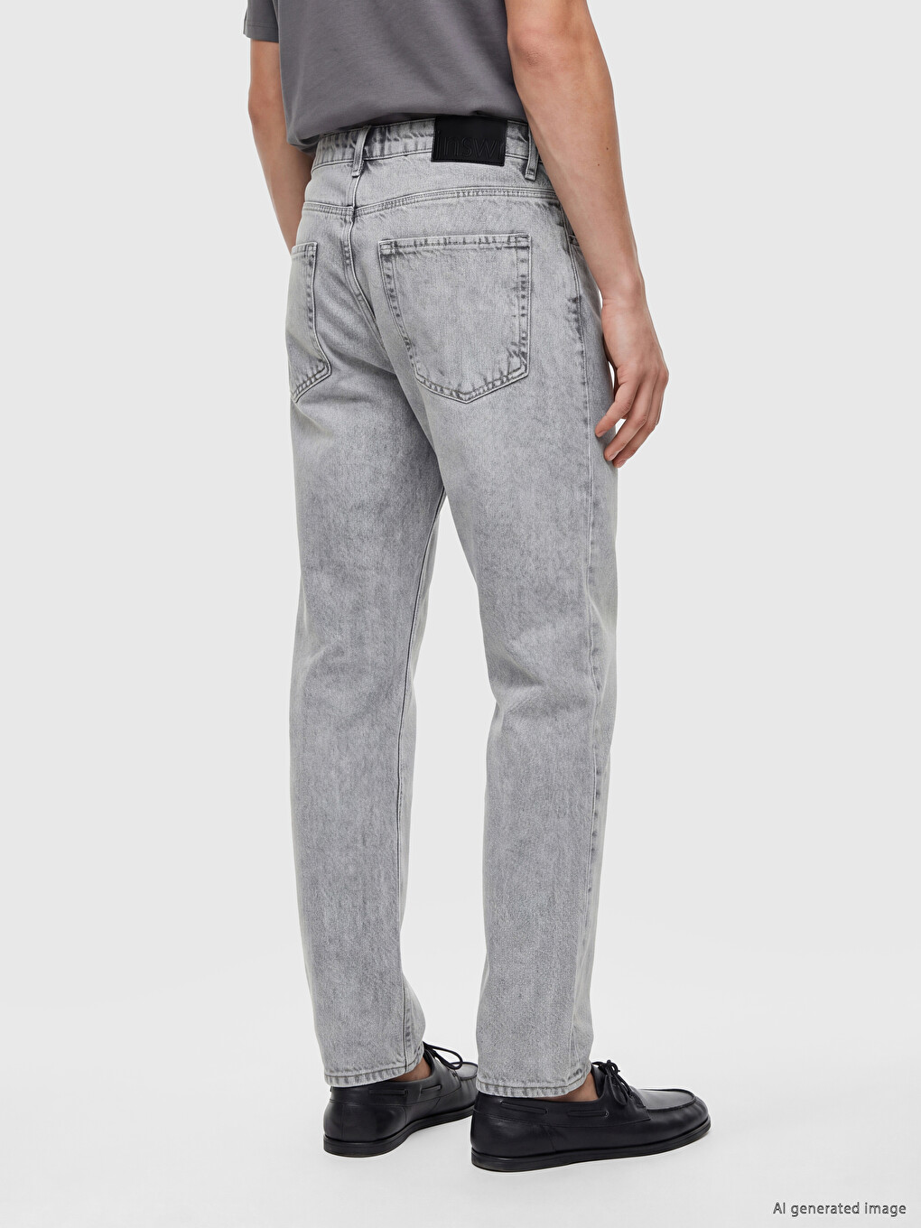 Gri 745 Baggy Fit Erkek Jean Pantolon-6