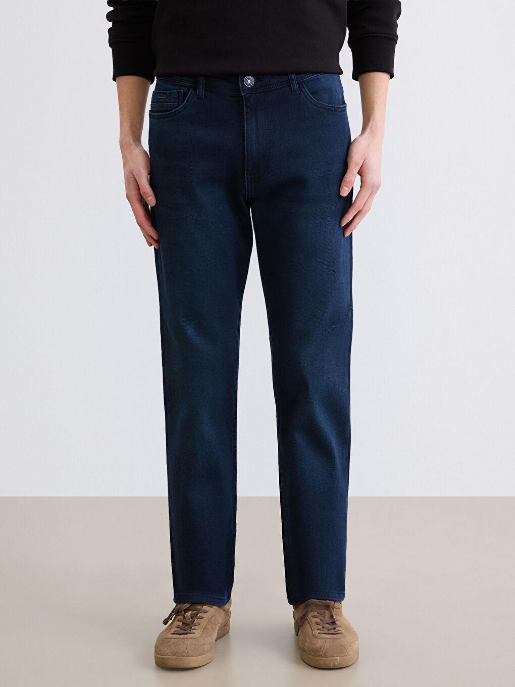 بنطلون جينز رجالي بقصة عادية 779-3