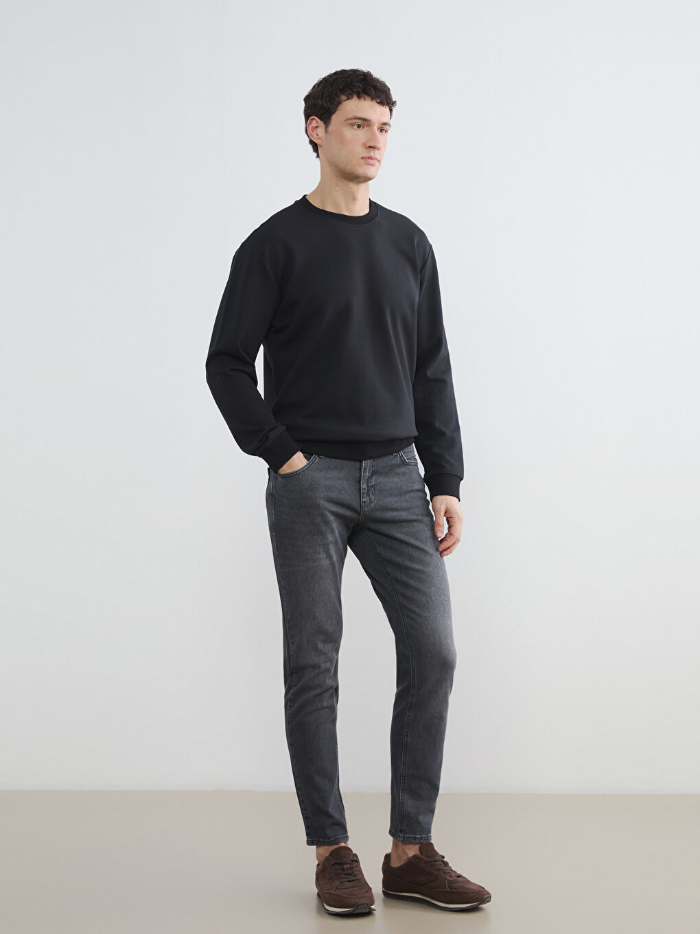 Gri 750 Slim Fit Erkek Jean Pantolon