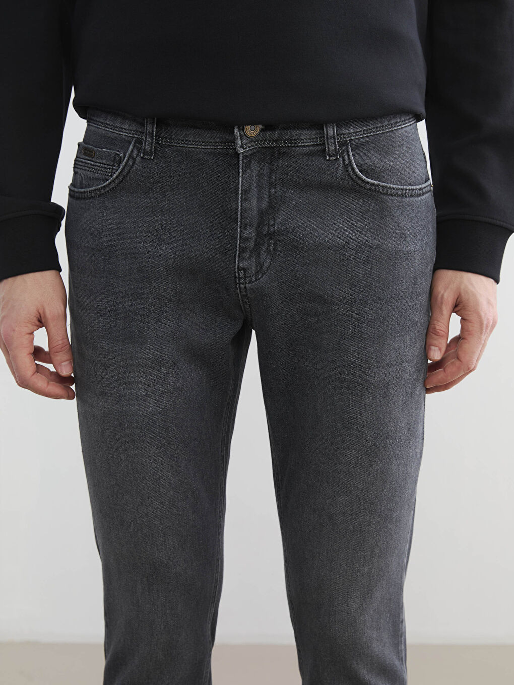 Gri 750 Slim Fit Erkek Jean Pantolon-2