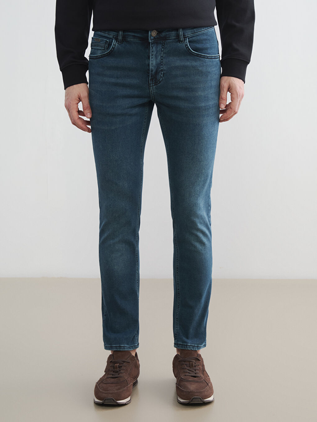 Yeşil 750 Slim Fit Erkek Jean Pantolon-1