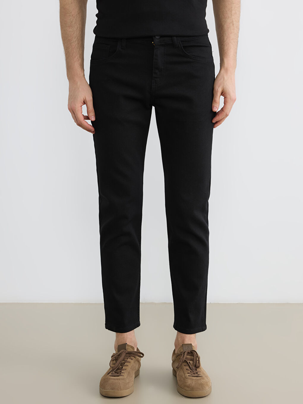 Siyah 730 Carrot Fit Erkek Jean Pantolon-1